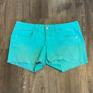 American Eagle Corduroy shorts in turquoise